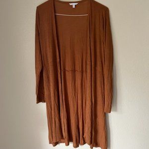 Ivoire Brown Open Face Cardigan Sweater